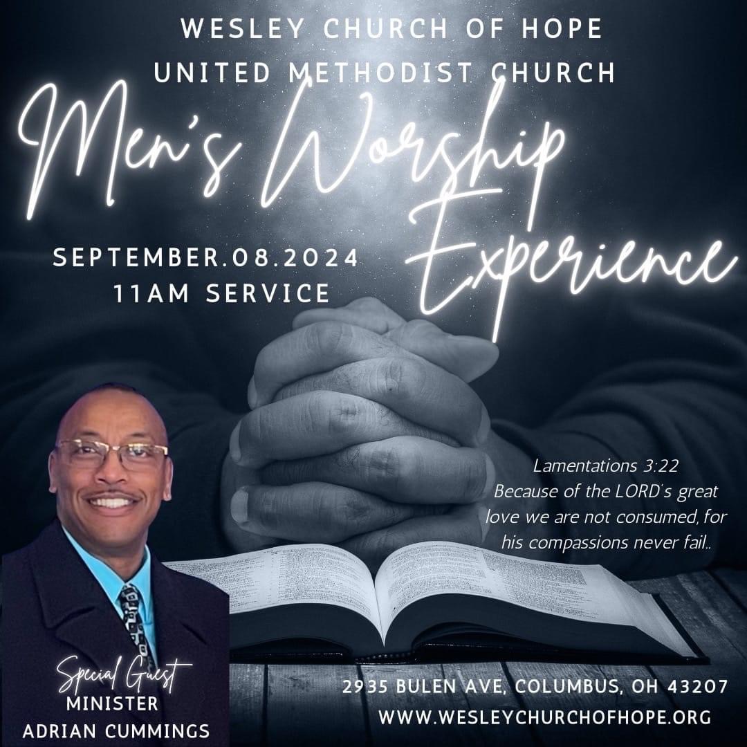 Men’s Worship Service at Wesley Church of Hope September 8, 2024