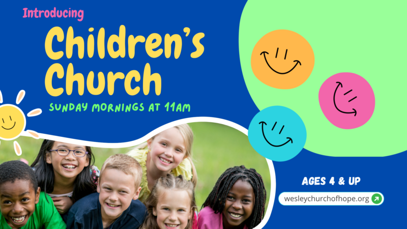 Children’s Church at Wesley Church of Hope UMC